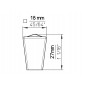 S 1548-18ZN10 Buton bronz antic patrat